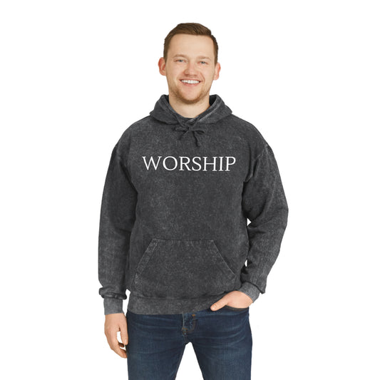 Worship Mineral Wash Christian Hoodie