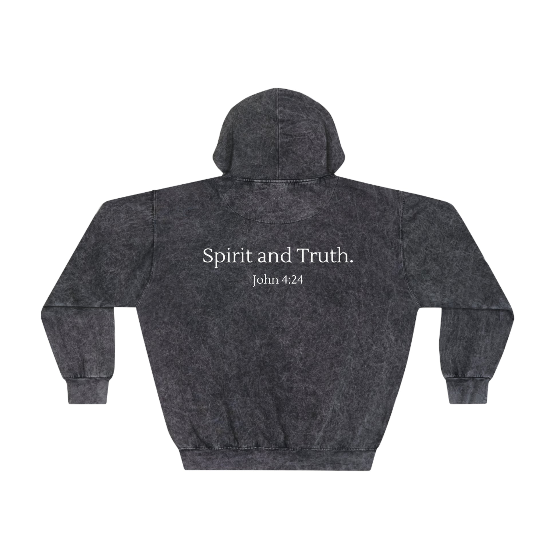 Worship Mineral Wash Christian Hoodie Spirit and Truth