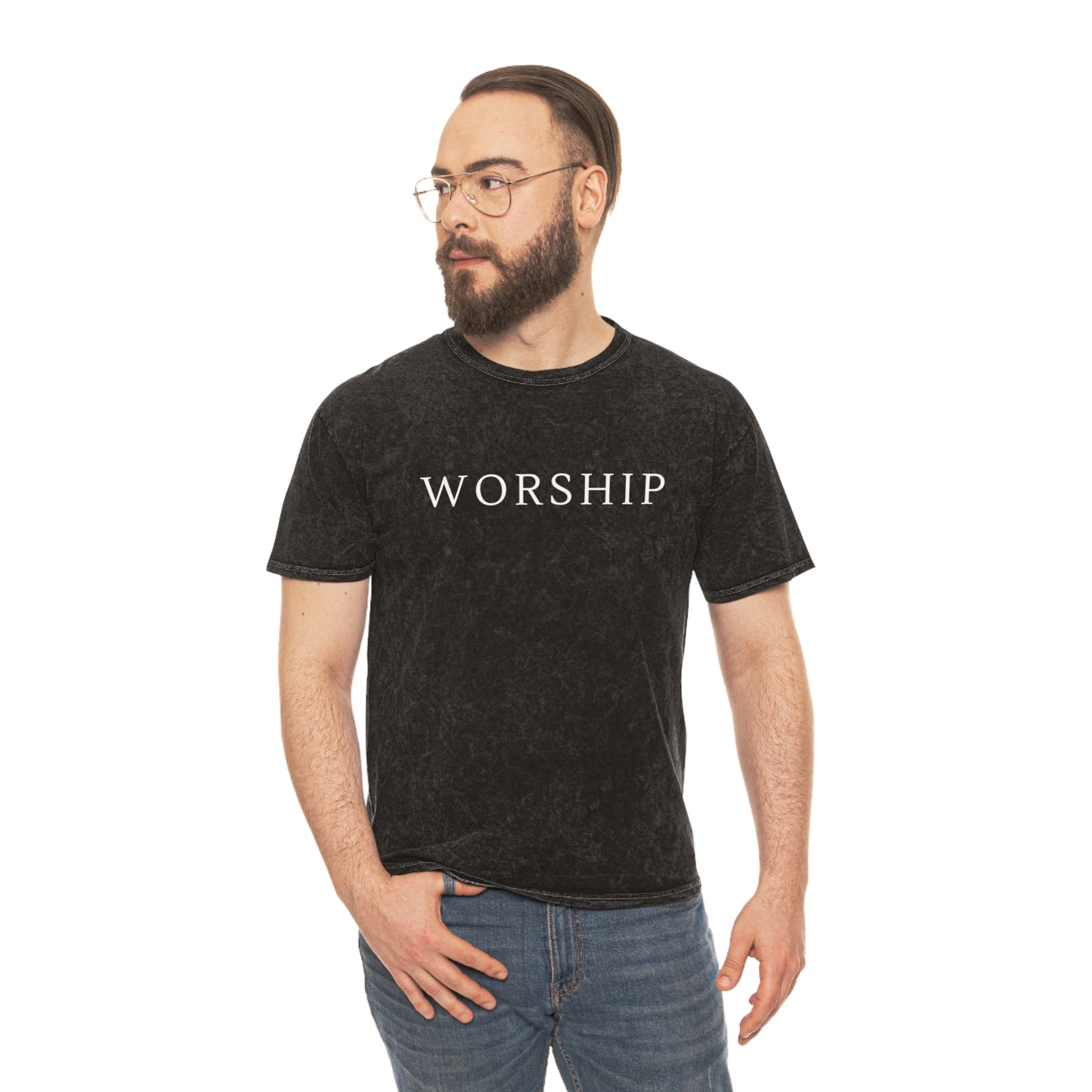 Unisex Black Mineral Wash Christian T Shirt
