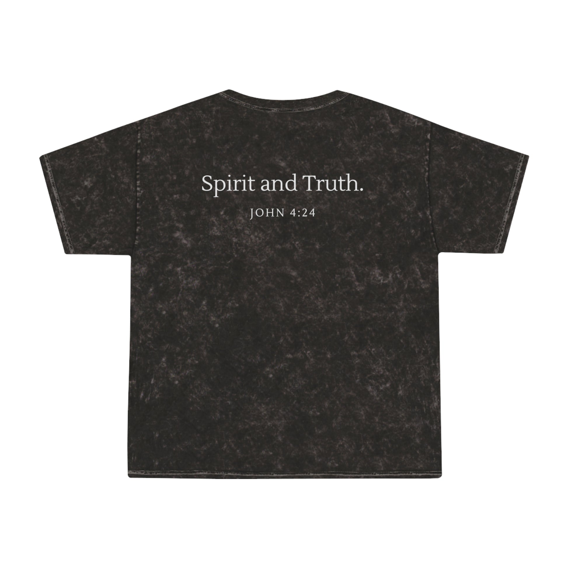 Black Mineral Wash Christian T Shirt