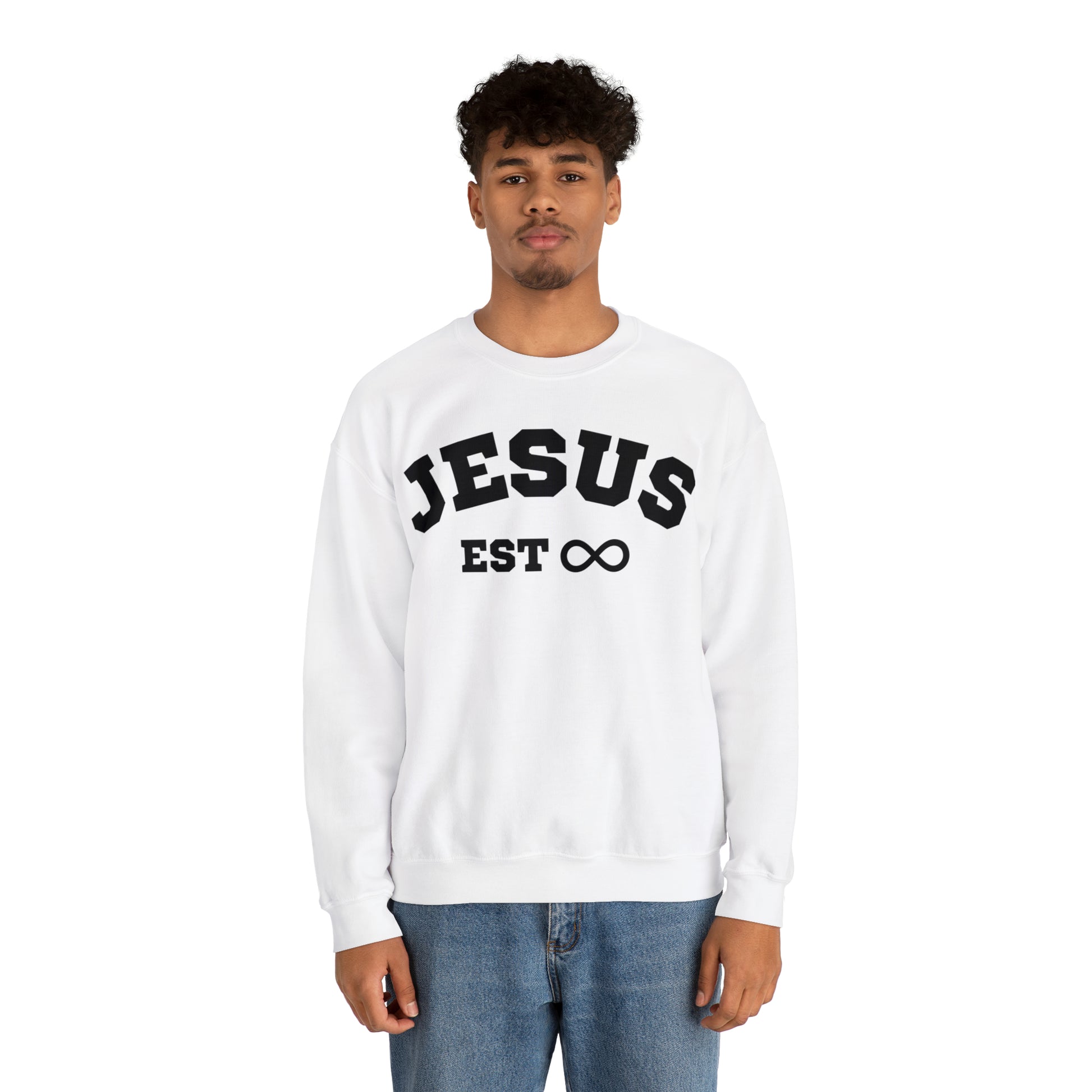 Jesus Sweatshirt White Unisex