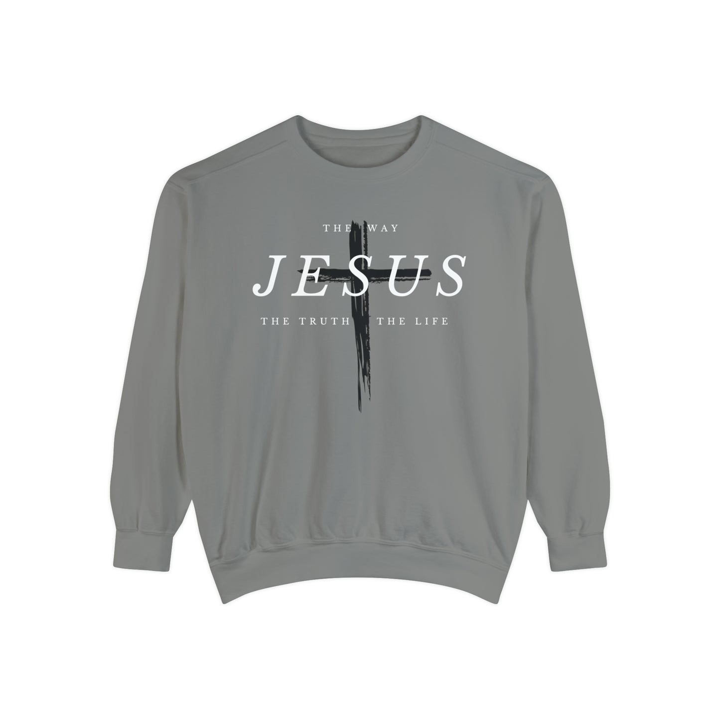 The Way The Truth The Life Sweatshirt Grey Front