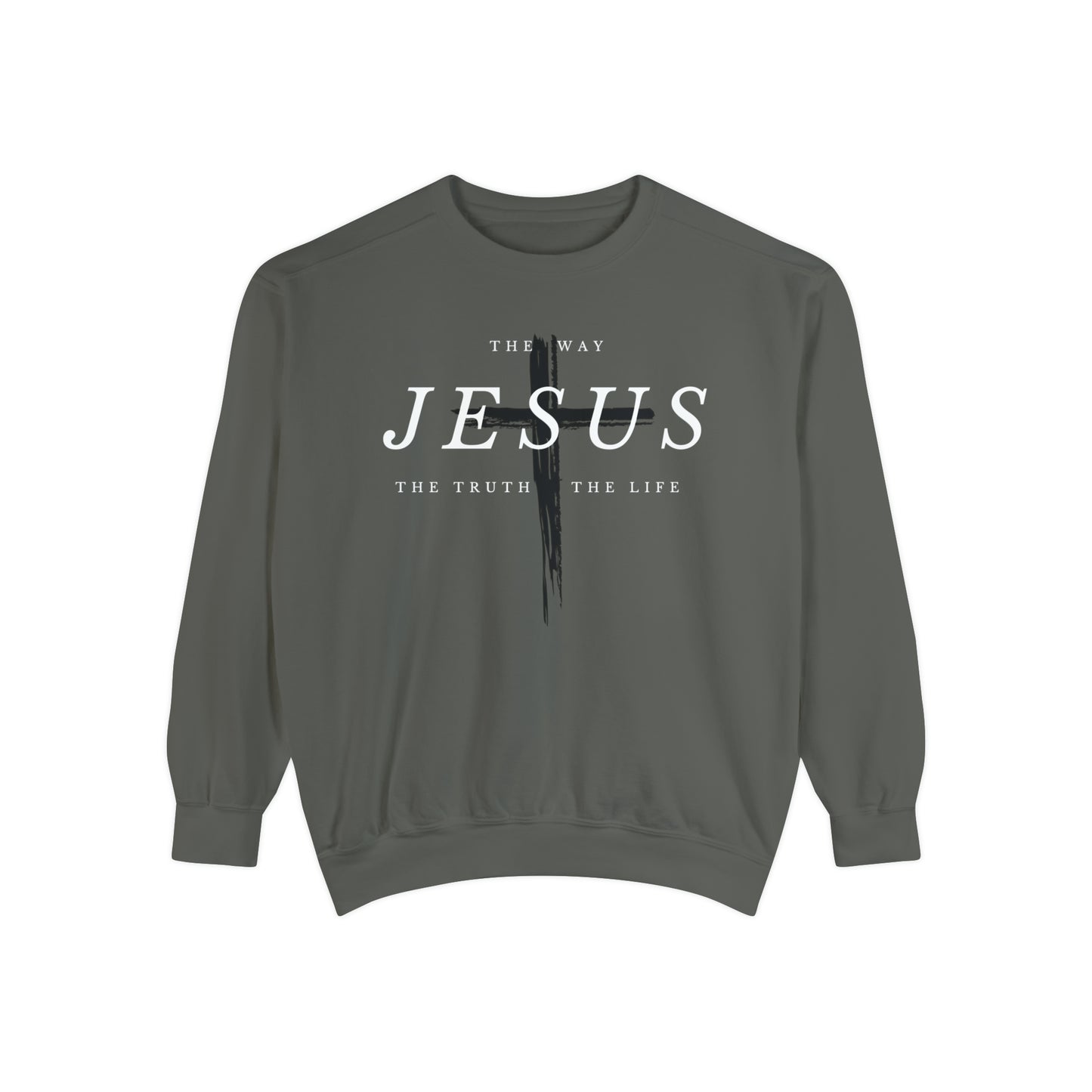 The Way The Truth The Life Sweatshirt Pepper Front