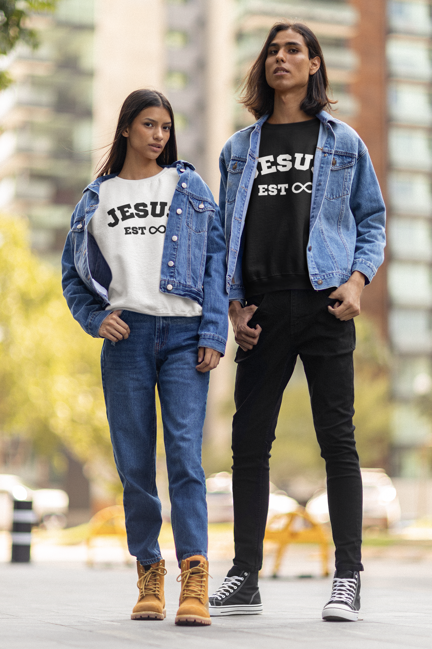 Unisex Christian Jesus Sweatshirts black and white