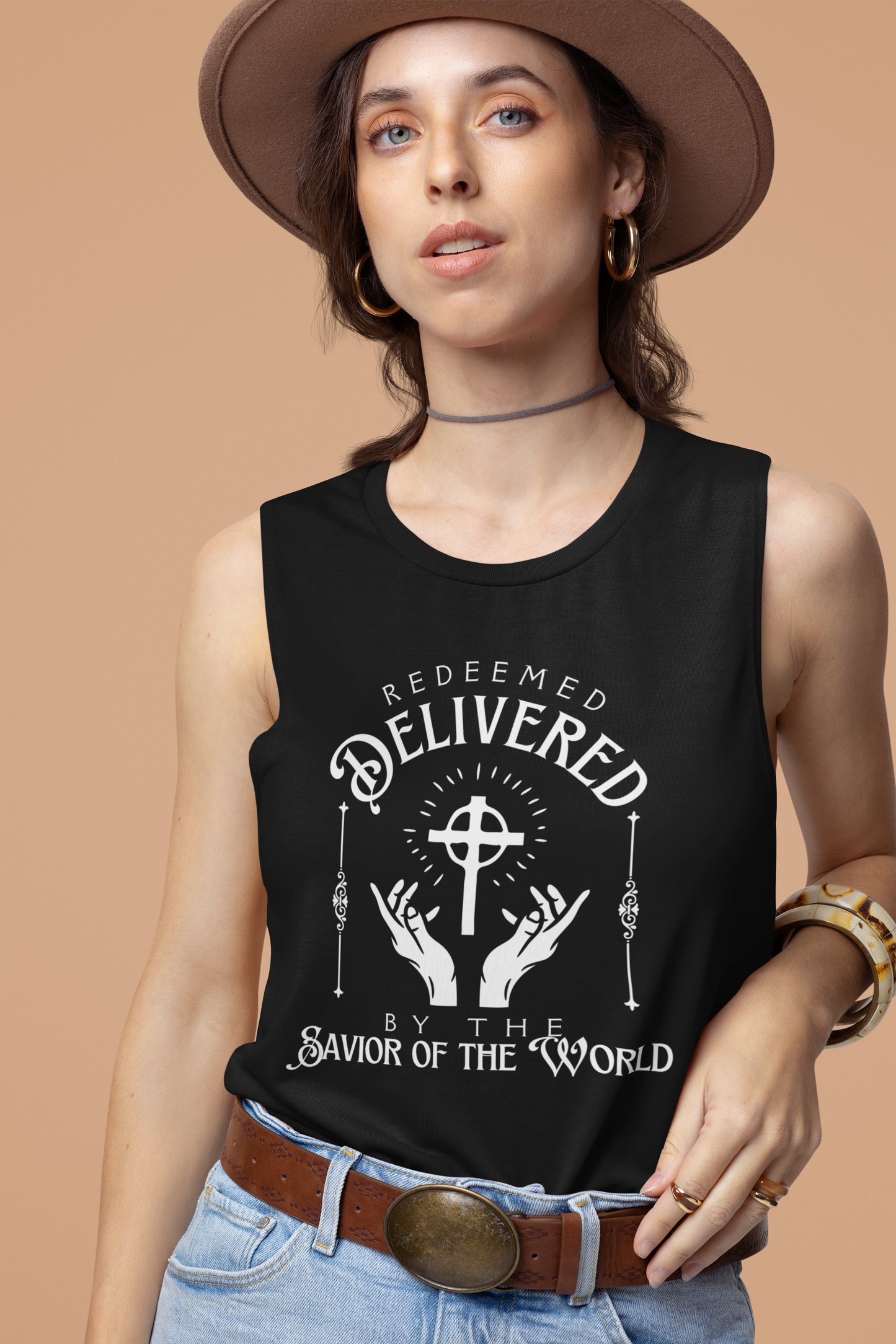 Christian Tank Top Womens Black