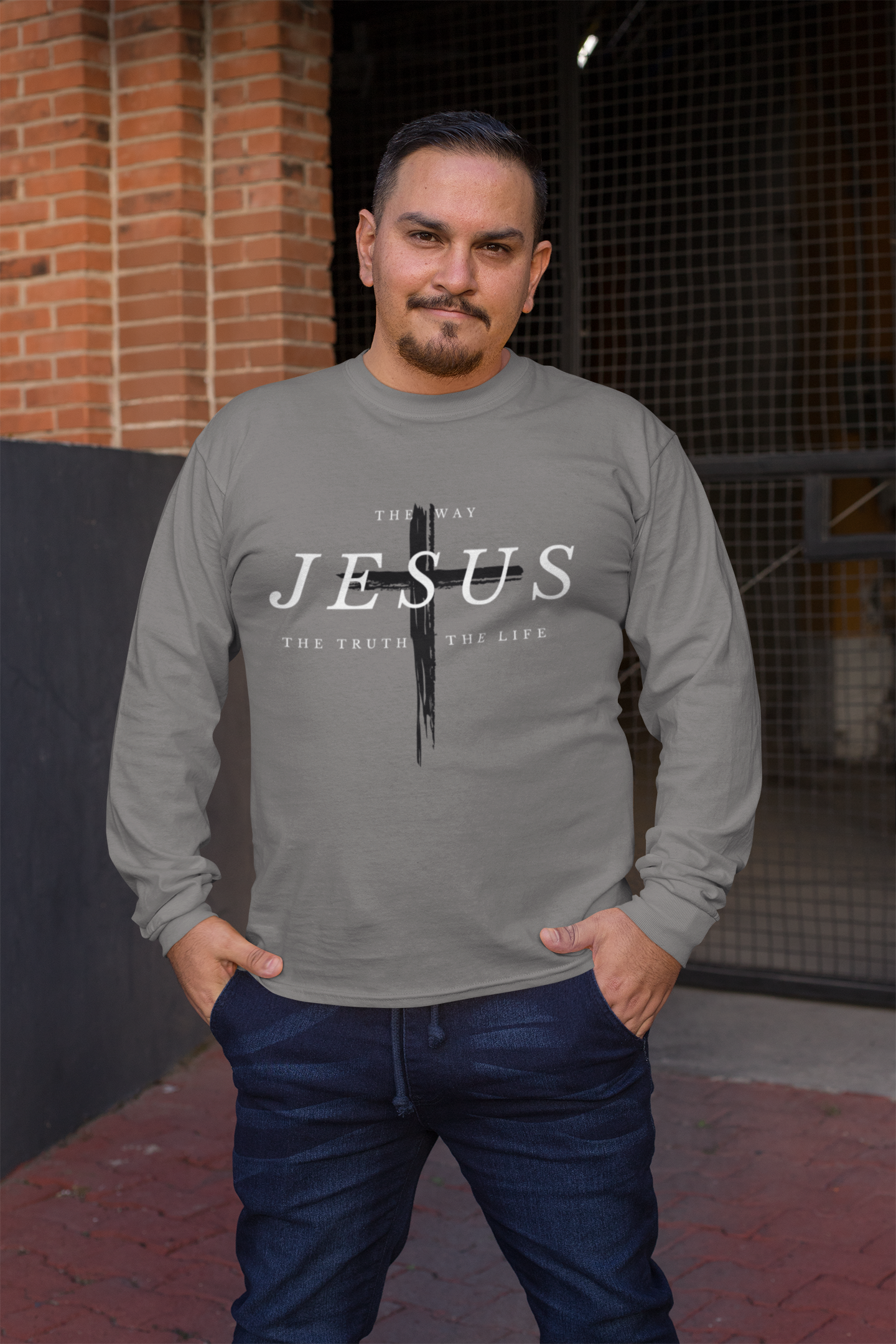 Christian Long Sleeve For Men and Women Grey