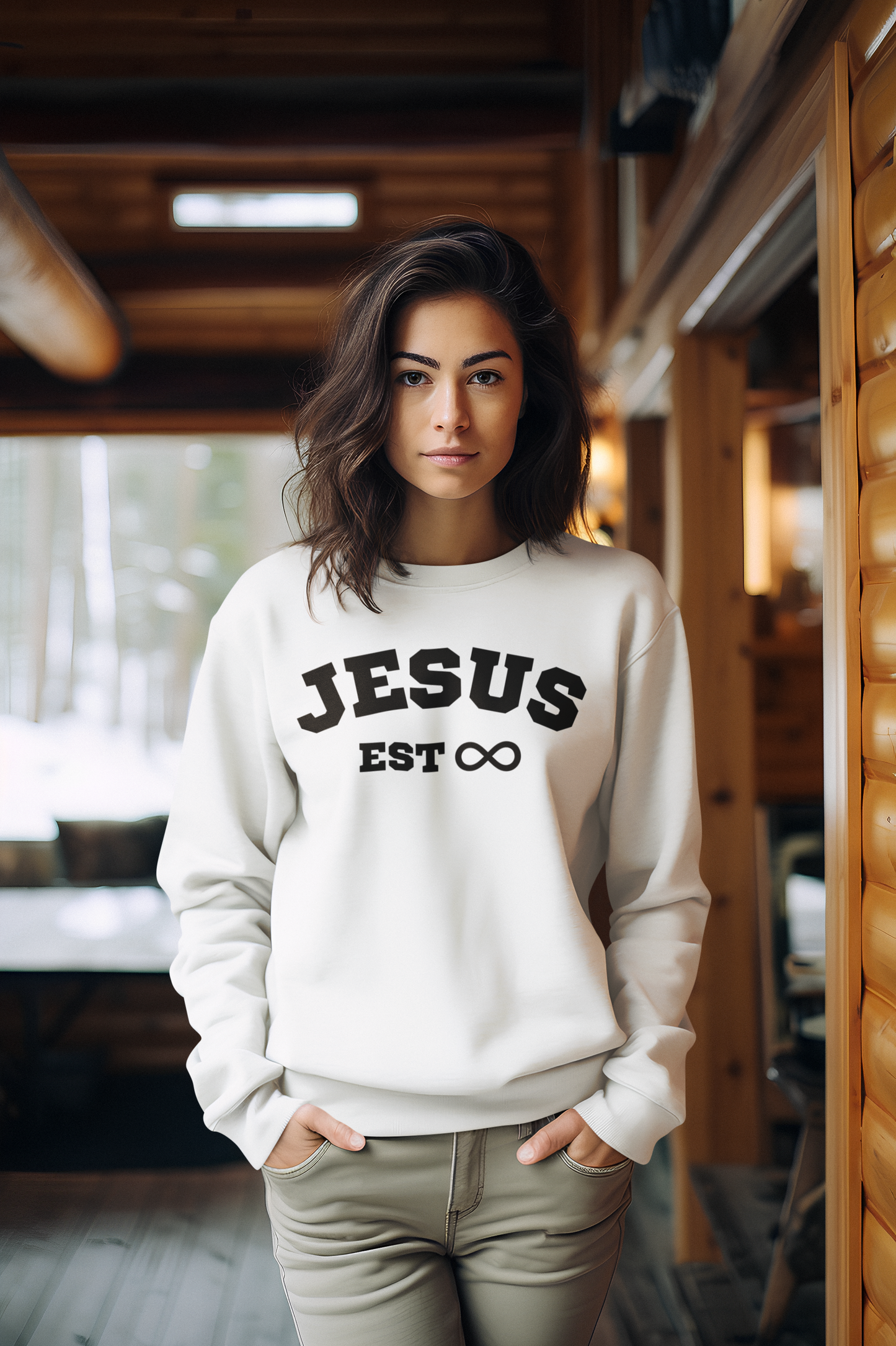 White Jesus Sweatshirt Unisex