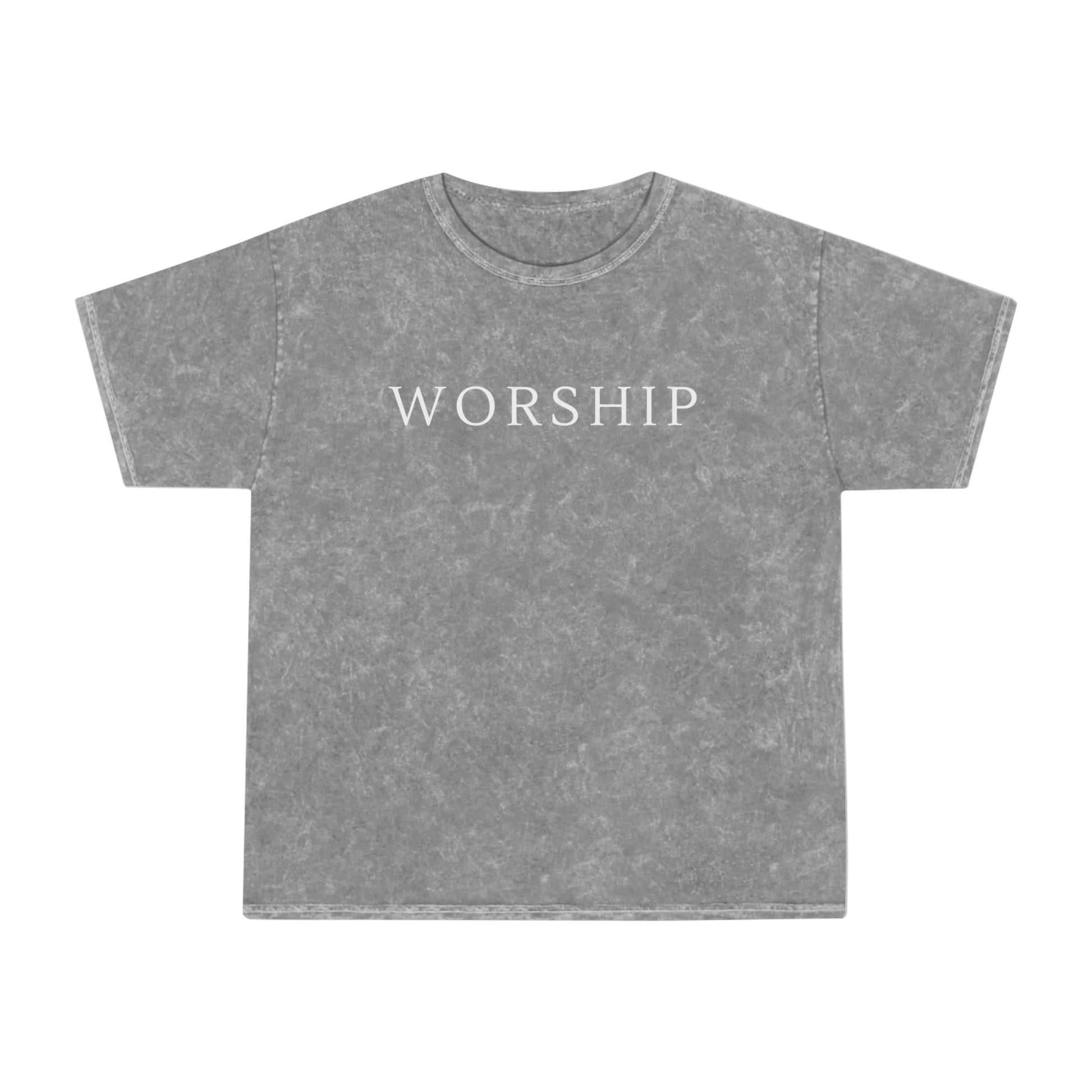 Grey Mineral Wash T Shirt - Worship