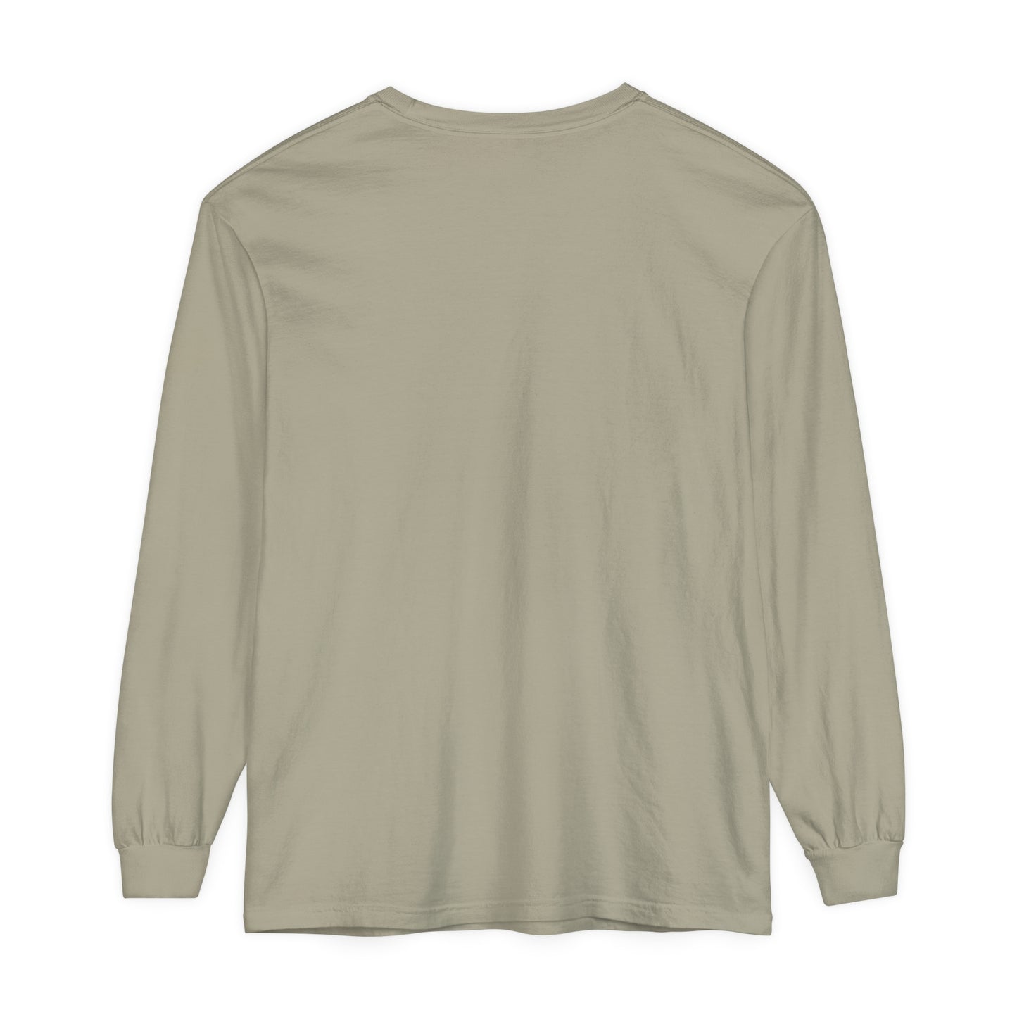 Redeemed and Delivered Minimalist Long Sleeve T-Shirt Sandstone back