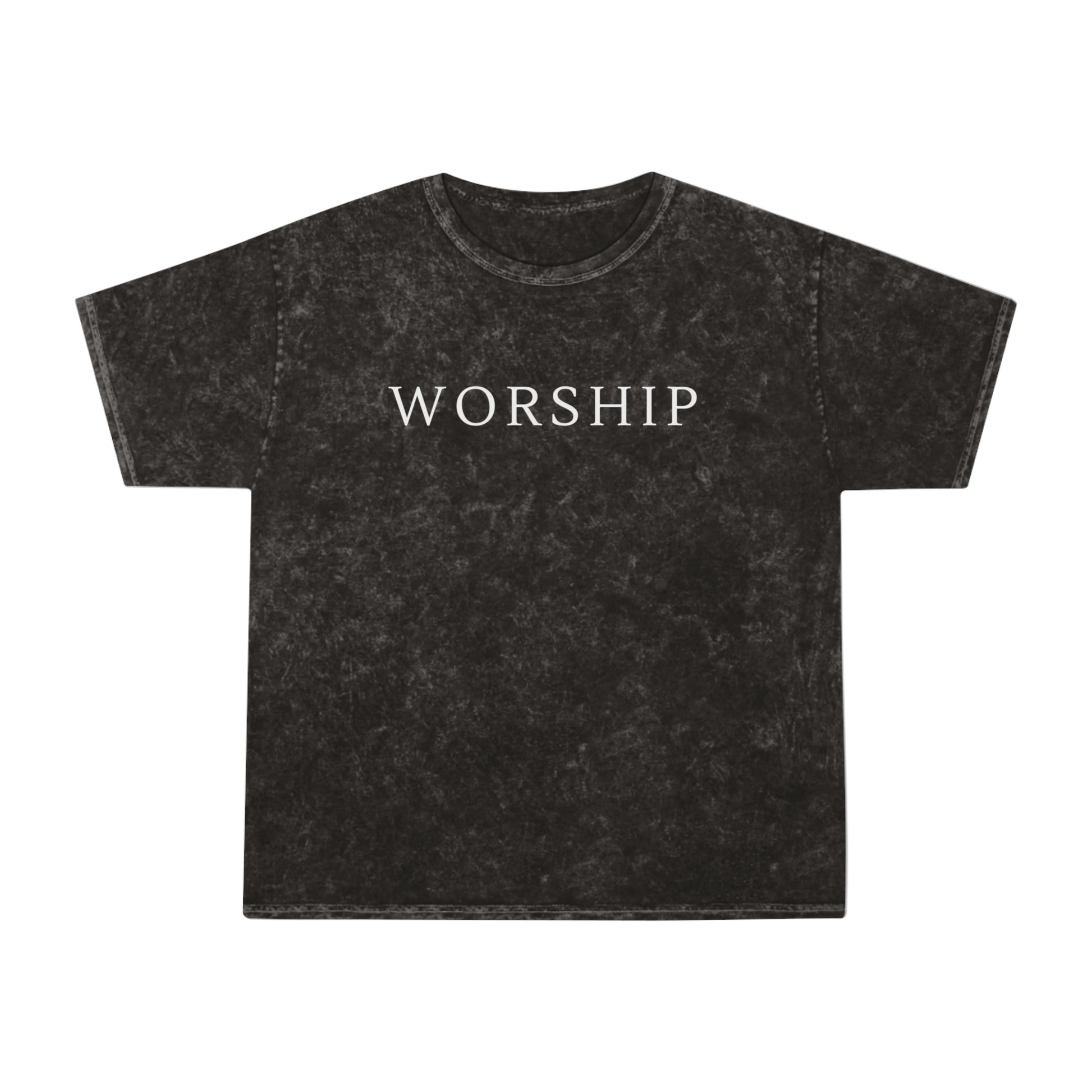 Black Mineral Wash T Shirt - Worship